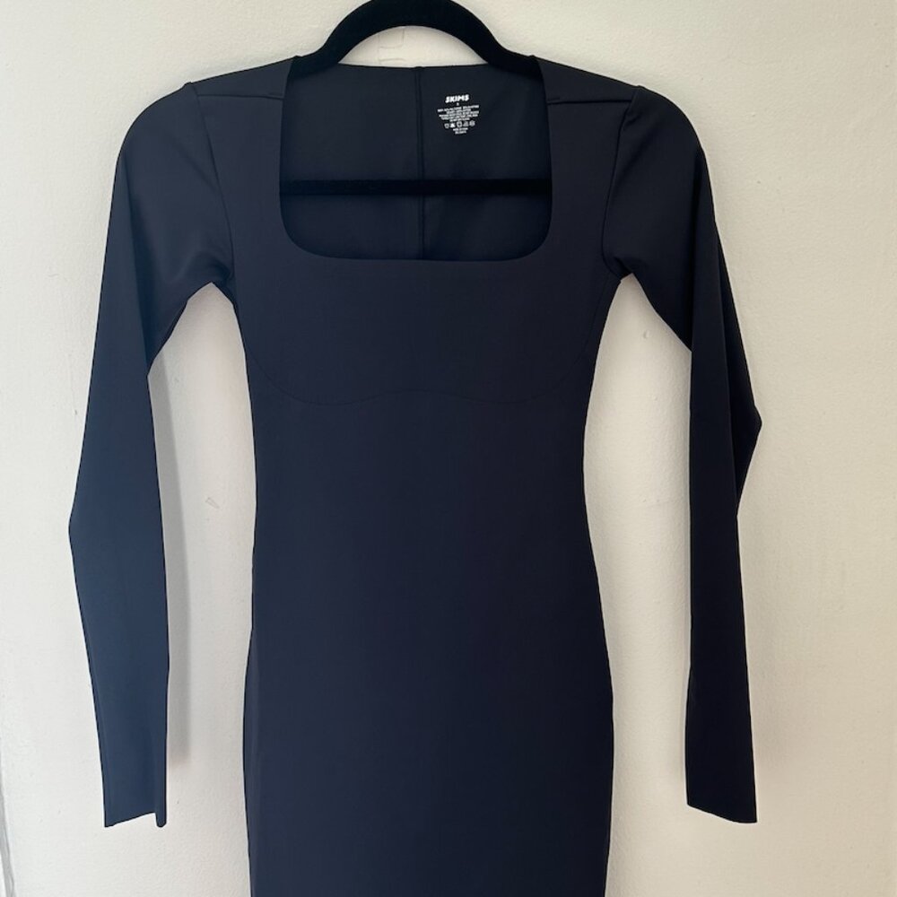 SKIMS Bodycon Black Mini Dress Sz. S